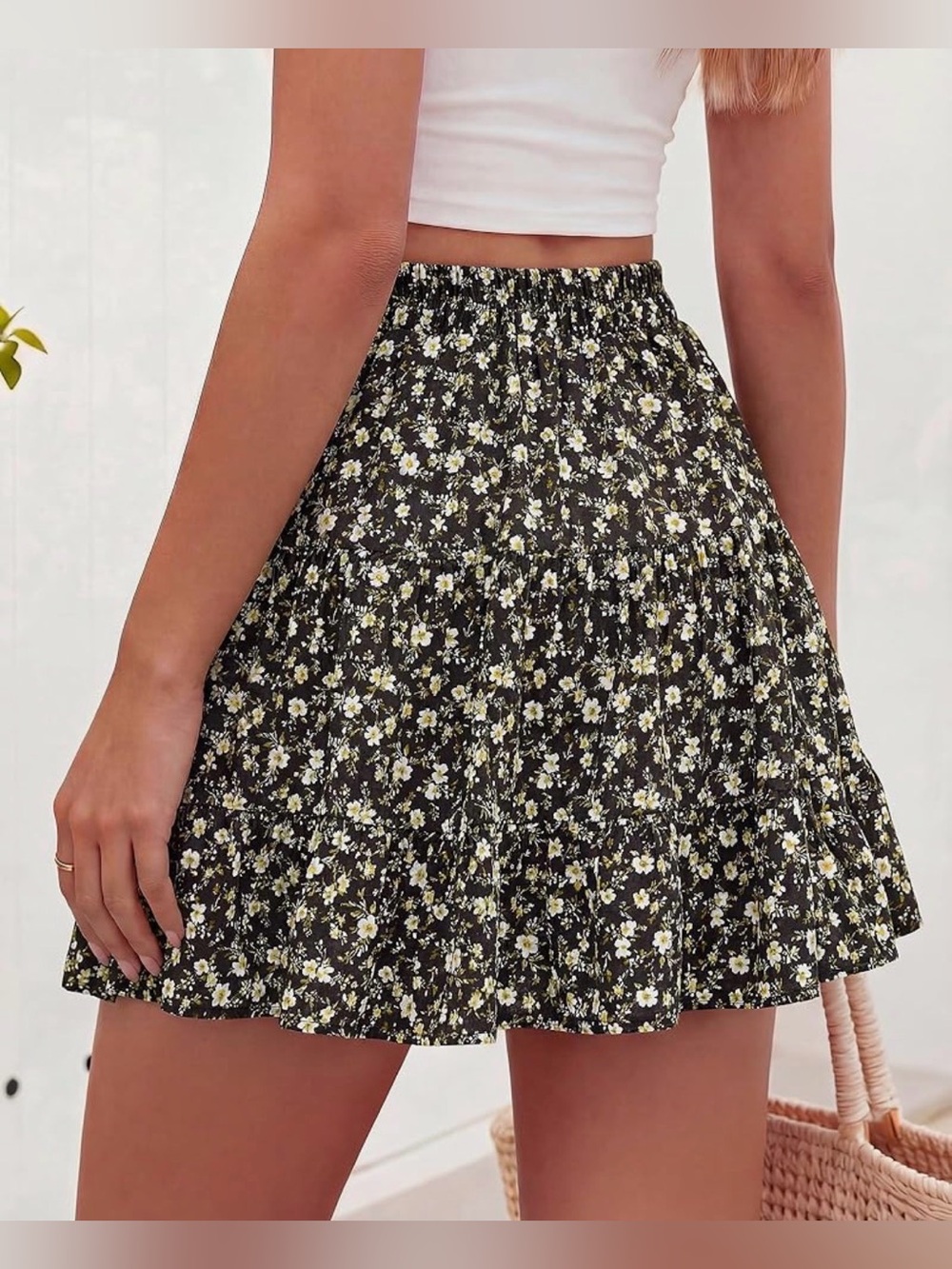 BTFBM Floral High Waist Skirt - NWT - Picture 2 of 6